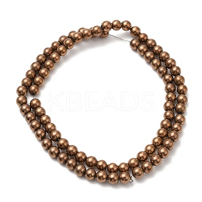 Electroplate Synthetic Magnetic Hematite Beads Strands G-E602-01-1