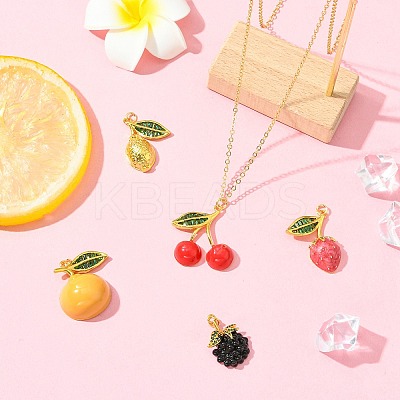 5Pcs 5 Styles Brass Rhinestone Pendants KK-CJ0003-38-1