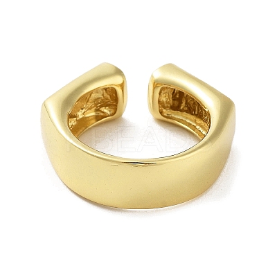 Rack Plating Brass Cuff Rings RJEW-D025-04G-1