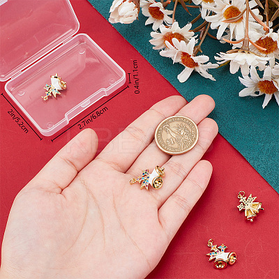 Brass Micro Pave Colorful Grade AAA Cubic Zirconia Pendants KK-BBC0015-36C-1