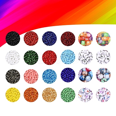 DIY Letter Bracelet Keychain Making Kit DIY-YW0006-01-1