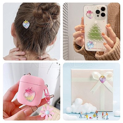 25Pcs 5 Colors Transparent Resin Fruit Decoden Cabochons RESI-CJ0004-16-1