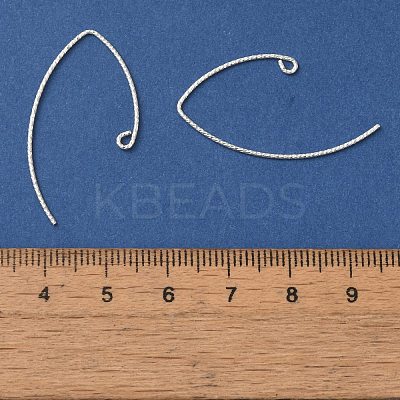 925 Sterling Silver Marquise Ear Wire EJEW-NH0003-01S-1