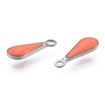 304 Stainless Steel Enamel Charms STAS-N092-178-1