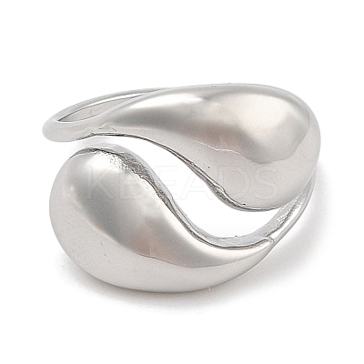 Open 304 Stainless Steel Finger Rings for Women RJEW-B070-01P-1