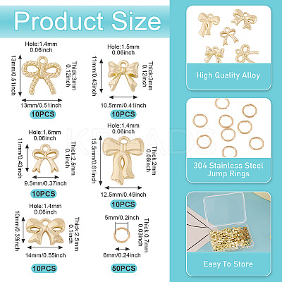 50Pcs Bowknot Alloy Pendants FIND-TA0008-62-1