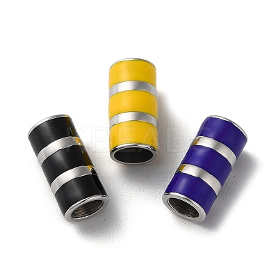 304 Stainless Steel Enamel Beads STAS-D014-29P-1