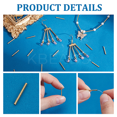 600Pcs Brass Tube Beads KK-UN0004-18G-1