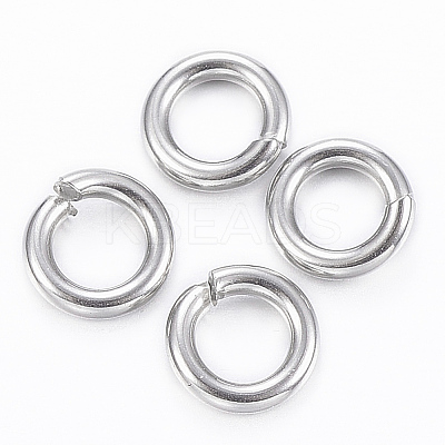 Tarnish Resistant 304 Stainless Steel Open Jump Rings X-STAS-H555-11P-1