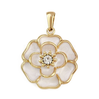 304 Stainless Steel Enamel Pendants STAS-C139-03A-G-1