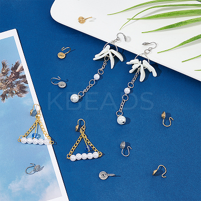 32Pcs 2 Colors 304 Stainless Steel Vortex Cuff Earrings FIND-UN0001-26-1