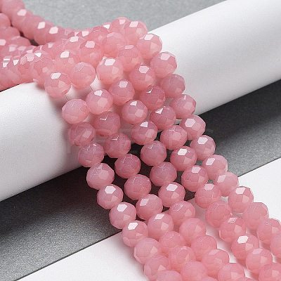 Baking Paint Imitation Jade Glass Bead Strands LS-DGLA-A034-J6MM-A3-1