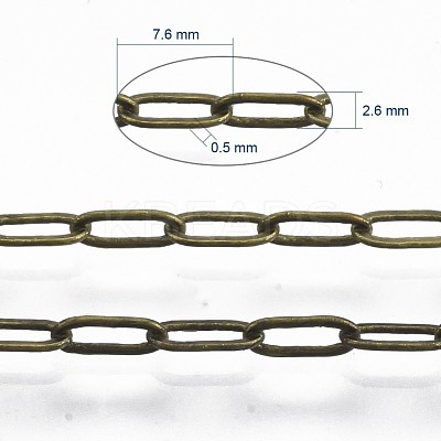 Brass Paperclip Chains CHC-S008-001D-AB-1