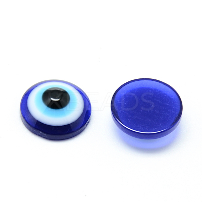 Resin Evil Eye Cabochons CRES-S612-8mm-1