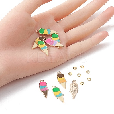 Summer Theme Alloy Enamel Pendants ENAM-YW0002-86G-1