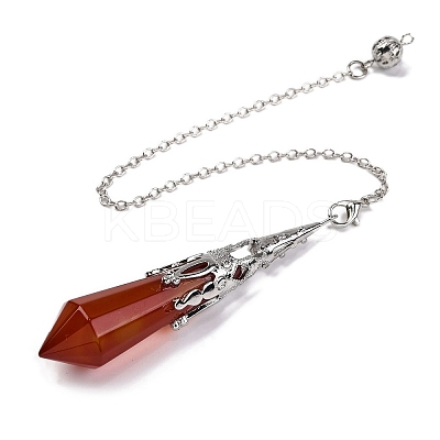Natural & Synthetic Gemstone Pointed Dowsing Pendulum Big Pendants G-H285-06P-A-1