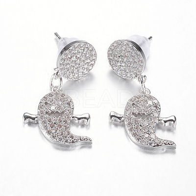(Jewelry Parties Factory Sale)Brass Dangle Stud Earrings EJEW-K065-06P-1