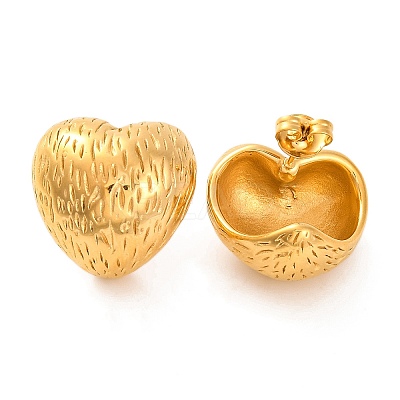 Ion Plating(IP) 304 Stainless Steel Stud Earrings EJEW-G395-14G-1