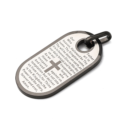 304 Stainless Steel Pendants STAS-P421-12EB-1