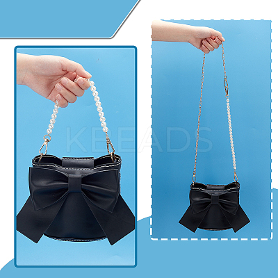 2Pcs Plastic Imitation Pearl Bag Chain Shoulder FIND-PH0018-52-1