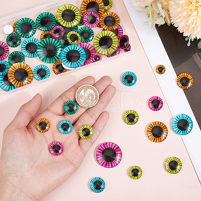 60Pcs 30 Styles Glass Craft Doll Eye DIY-HY0002-47-1