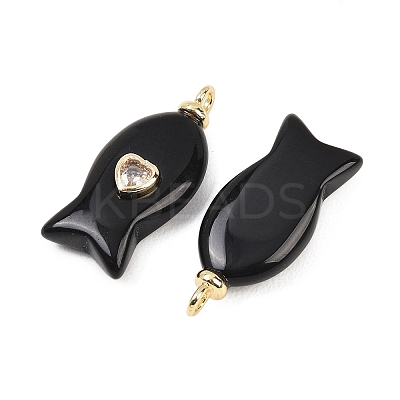 Natural Obsidian Pendants G-Z134-06G-02-1
