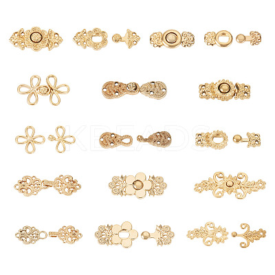 16 Pairs 8 Styles Alloy Adjustable Jean Button Pins DIY-TA0013-13-1