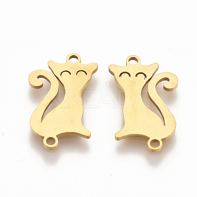 201 Stainless Steel Kitten Links connectors LS-STAS-T044-58G-1