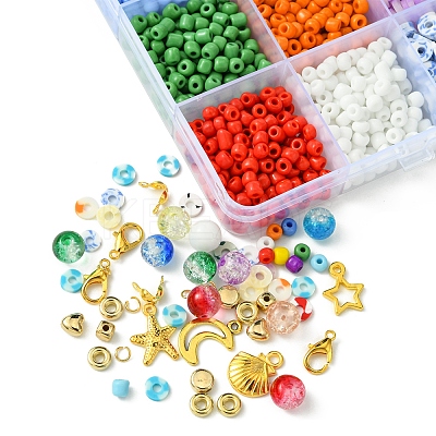 DIY Alloy & Polymer Clay & Glass Earring/Bracelets Jewelry Making Kits DIY-FS0007-29-1