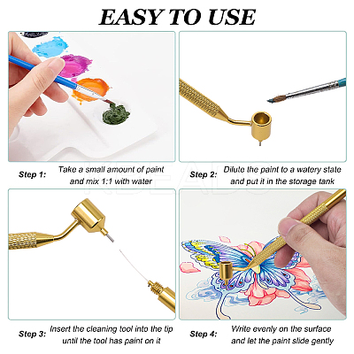 Aluminum Slanting Fine Line Paint Pen AJEW-WH20054-211G-01-1