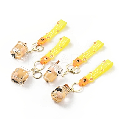 Pearl Milk Tea Acrylic Pendant Keychain KEYC-G050-02LG-1