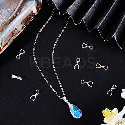 10Pcs 925 Sterling Silver Ice Pick Pinch Bails STER-BBC0001-29A-1