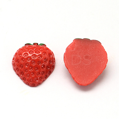 Strawberry Resin Decoden Cabochons LS-CRES-R183-09-1