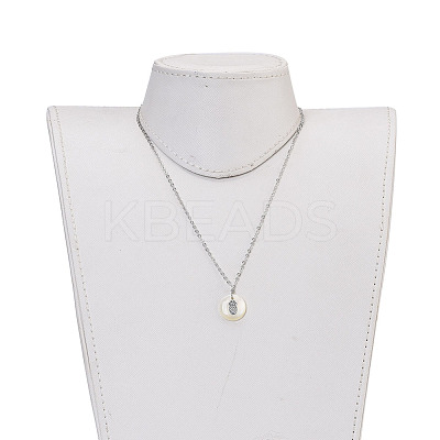 Brass Real Platinum Plated Cable Chains Pendant Necklaces NJEW-JN02259-04-1