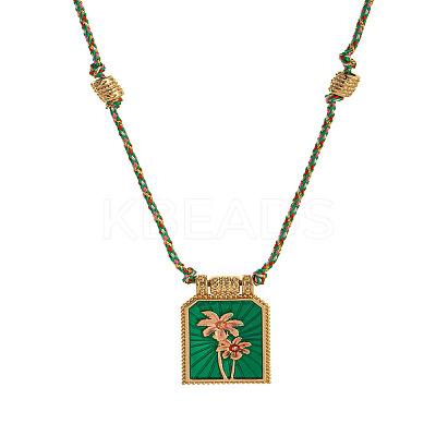 Brass and Enamel Pendant Necklaces FS-WG2CA9F-15-1