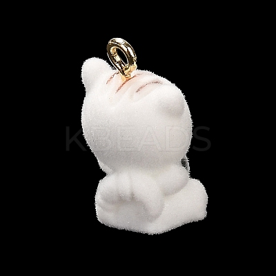 Flocky Opaque Resin Pendants LS-FIND-C040-03B-1