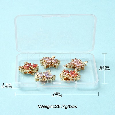 5Pcs 5 Styles Golden Plated Brass Box Clasps KK-CJ0002-22-1