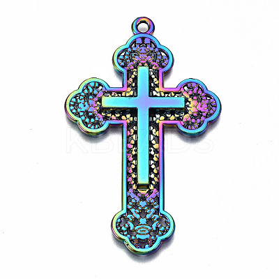 Rainbow Color Alloy Big Pendants PALLOY-S180-014-RS-1