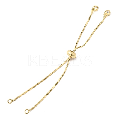 1MM Brass Box Chain Slider Bracelet Making MAK-K024-07G-1