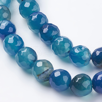 Natural Agate Beads Strands G-G580-8mm-05-1