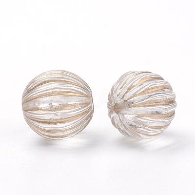 Plating Transparent Acrylic Beads PACR-Q115-60-14mm-1