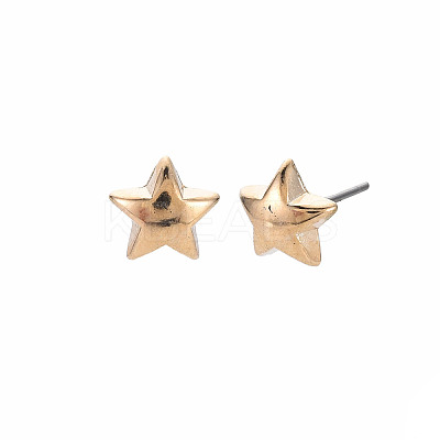 Star Stud Earrings for Women EJEW-S213-03A-01G-RS-1