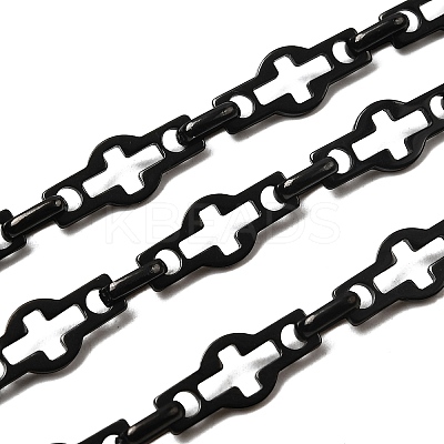 304 Stainless Steel Hollow Cross Link Chains CHS-S012-14B-1