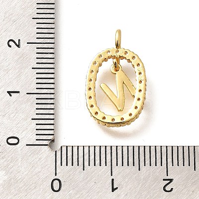 Brass Micro Pave Cubic Zirconia Pendants ZIRC-P123-01G-N01-1