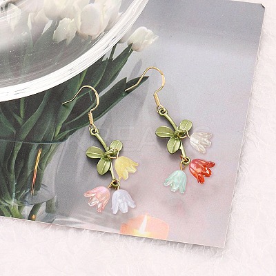 300Pcs 6-Petal Imitation Jelly Acrylic Bead Caps JACR-CJ0001-02-1