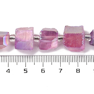 Electroplated Natural Quartz Beads Strands G-G767-02-19-1