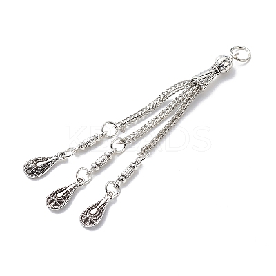 Tibetan Style Alloy Curb Chain Tassel Big Pendants X-FIND-I025-01E-1
