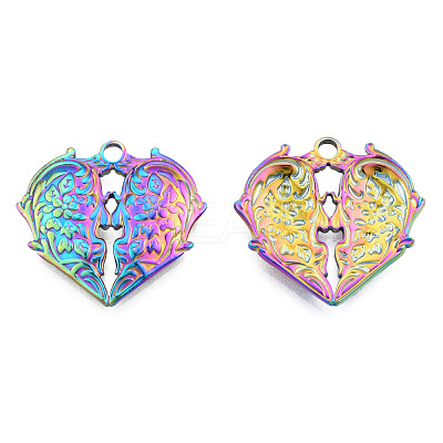 Ion Plating(IP) 201 Stainless Steel Pendants STAS-N098-257M-1