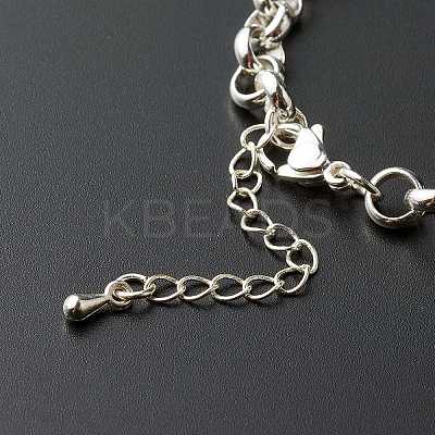 304 Stainless Steel Rolo Chain Bracelet X-AJEW-JB01012-1