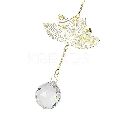 Brass Hollow Lotus Hanging Ornaments LS-HJEW-E012-03G-01-1